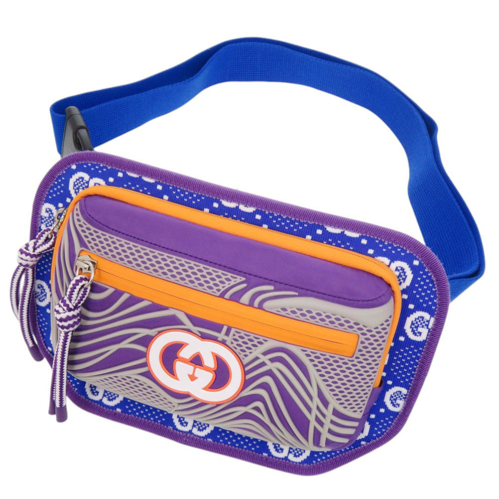 Gucci 752102 GG Nylon Rubber Multicolor Waist Bag Body 0999 GUCCI Men's